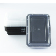Recipientes plásticos da única preparação do recipiente do retângulo BPA livre para o armazenamento do alimento com as tampas Microwavable empilhável